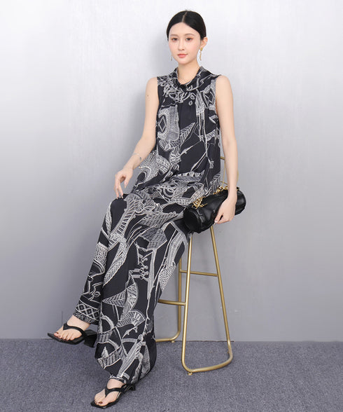 Geo Botanical Top & Pants Co-ord